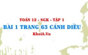 Bài 1 trang 63 Toán 12 tập 1 Cánh Diều
